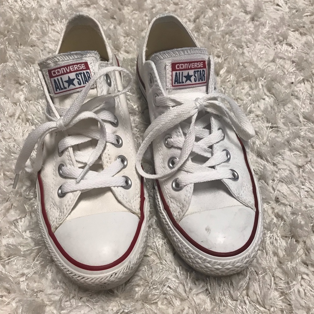Converse white sneakers. Women’s size 7